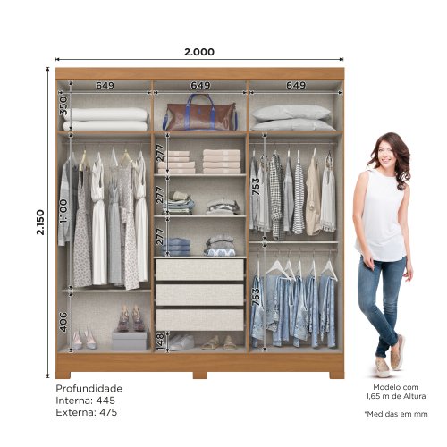 Guarda-roupa B367 06 Portas