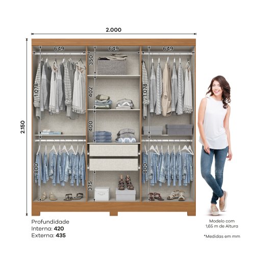 Guarda-roupa B368 06 Portas