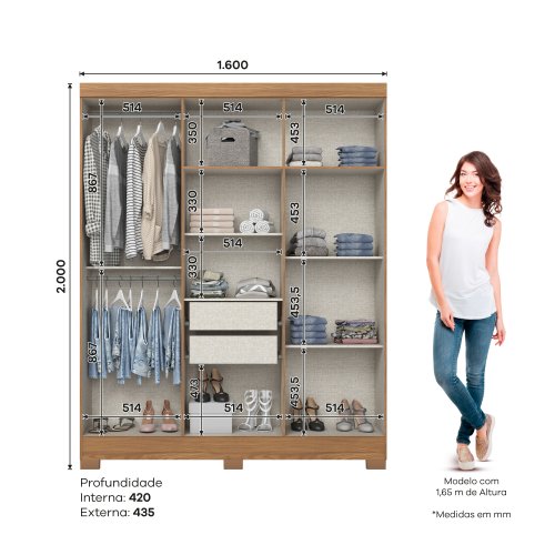 Guarda-roupa B369 06 Portas