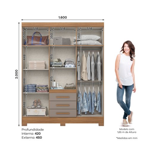 Guarda-roupa B375 06 Portas