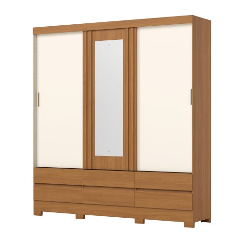 Guarda-roupa B386 03 Portas Deslizantes 06 Gavetas
