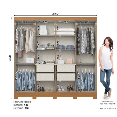 Guarda-roupa B51 08 Portas