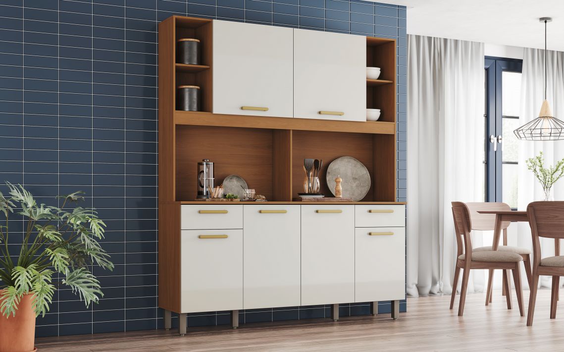 Kit Cozinha B130 06 Portas e 02 Gavetas
