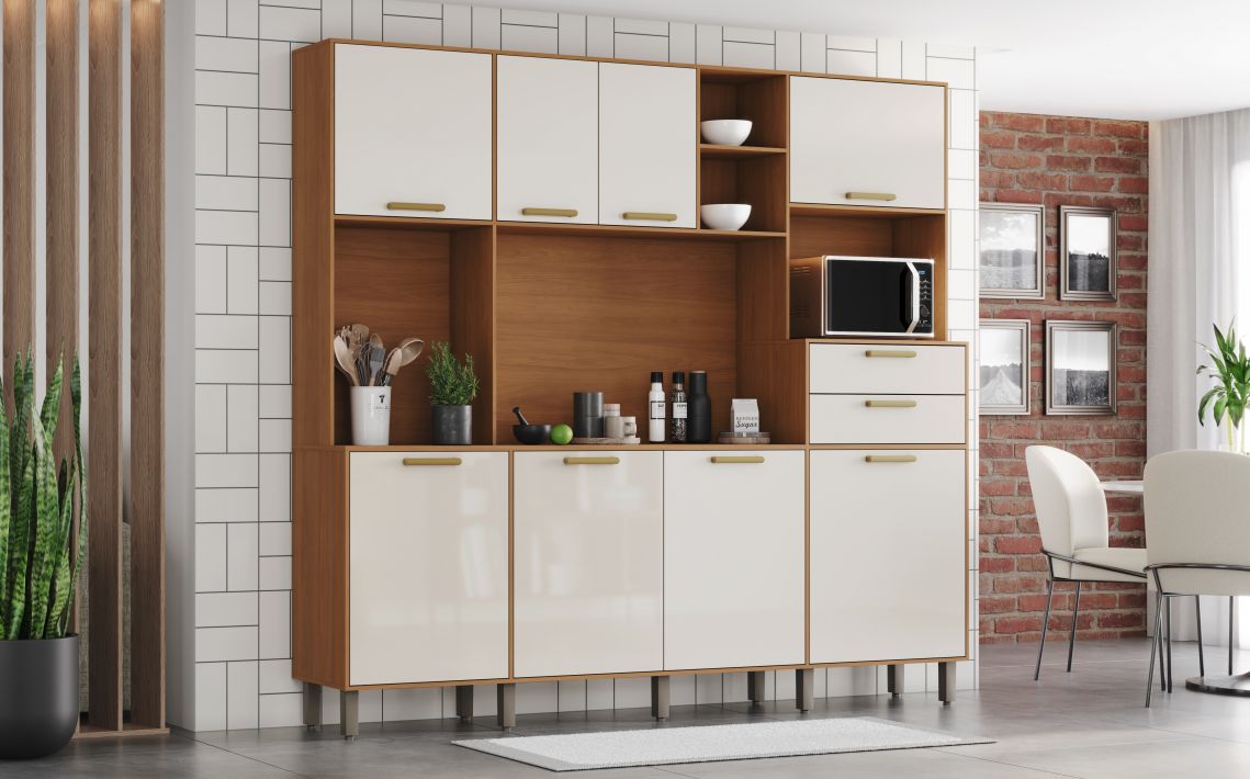Kit Cozinha B131 08 Portas e 02 Gavetas