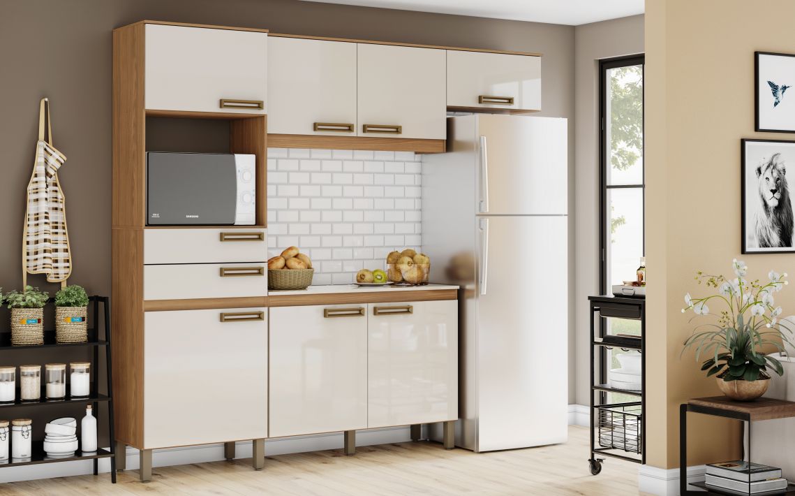 Kit Cozinha B107 07 Portas e 02 Gavetas