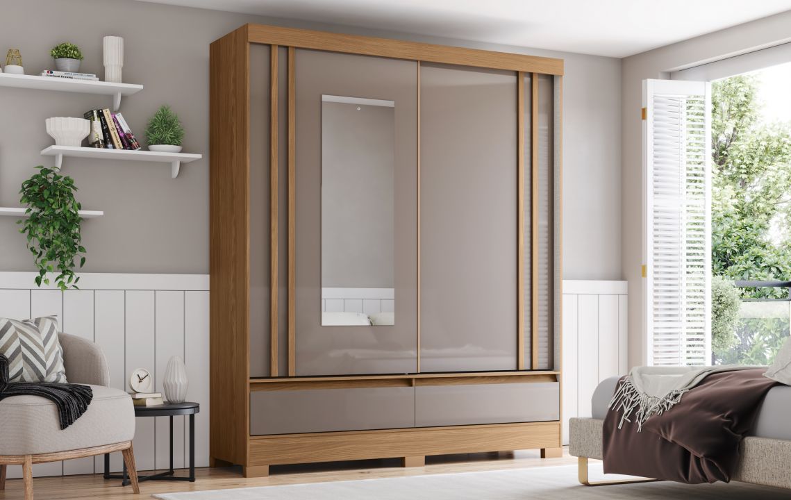 Guarda-roupa B373 02 Portas Deslizantes