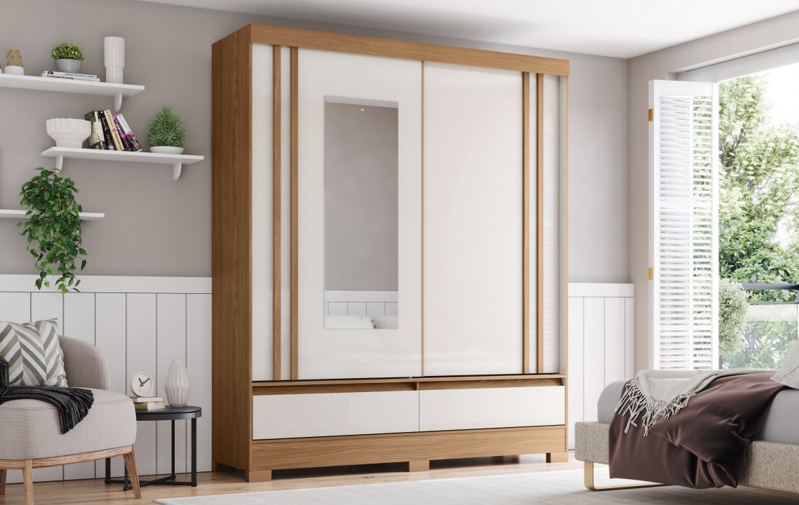 Guarda-roupa B373 02 Portas Deslizantes
