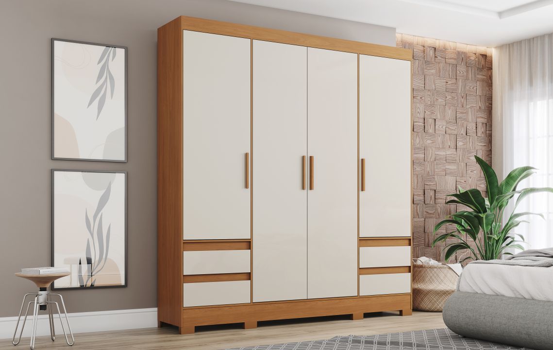 Guarda-roupa B383 04 Portas e 04 Gavetas